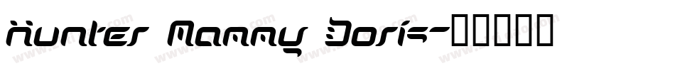 Hunter Mammy Doris字体转换